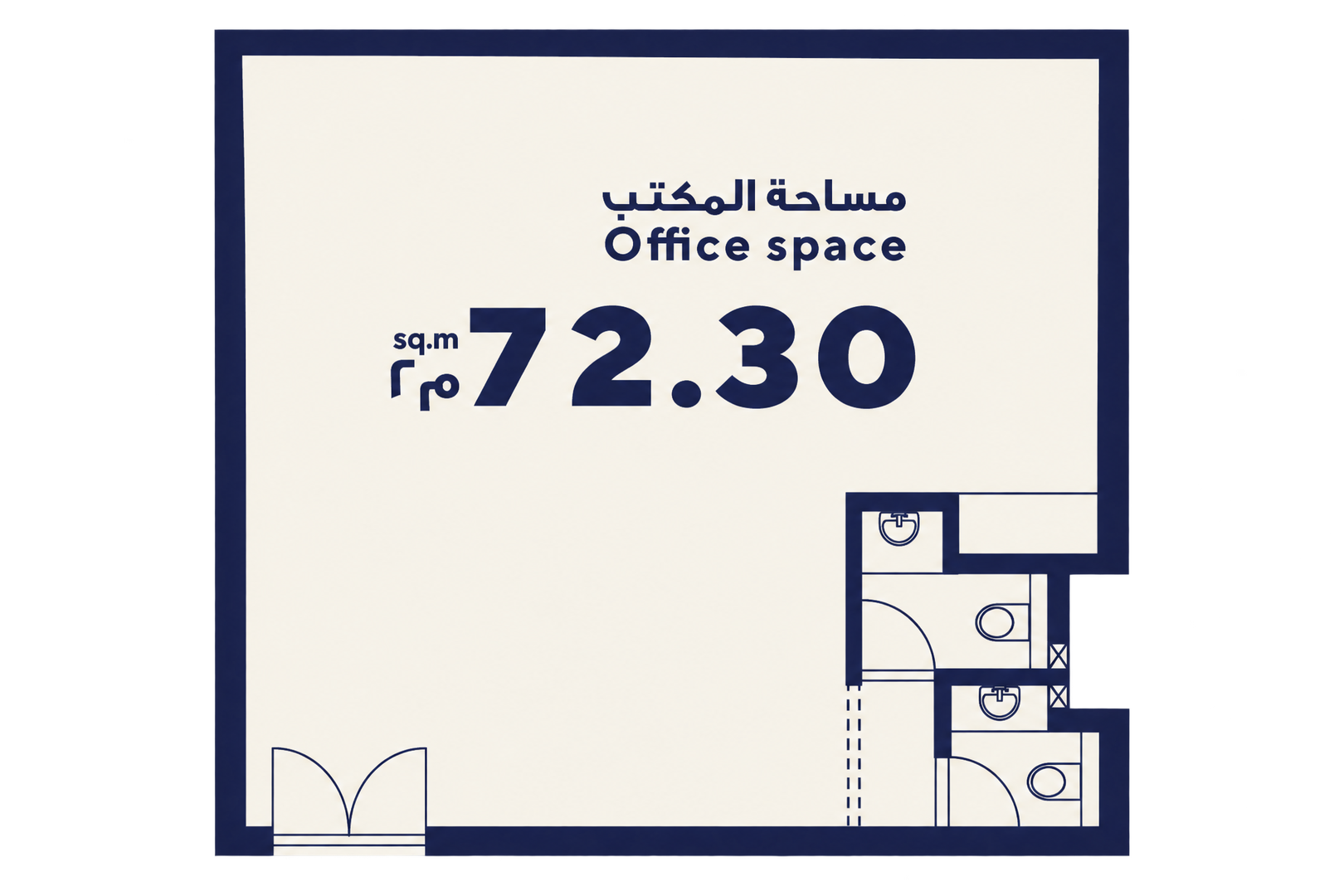 72 sqm office on the street