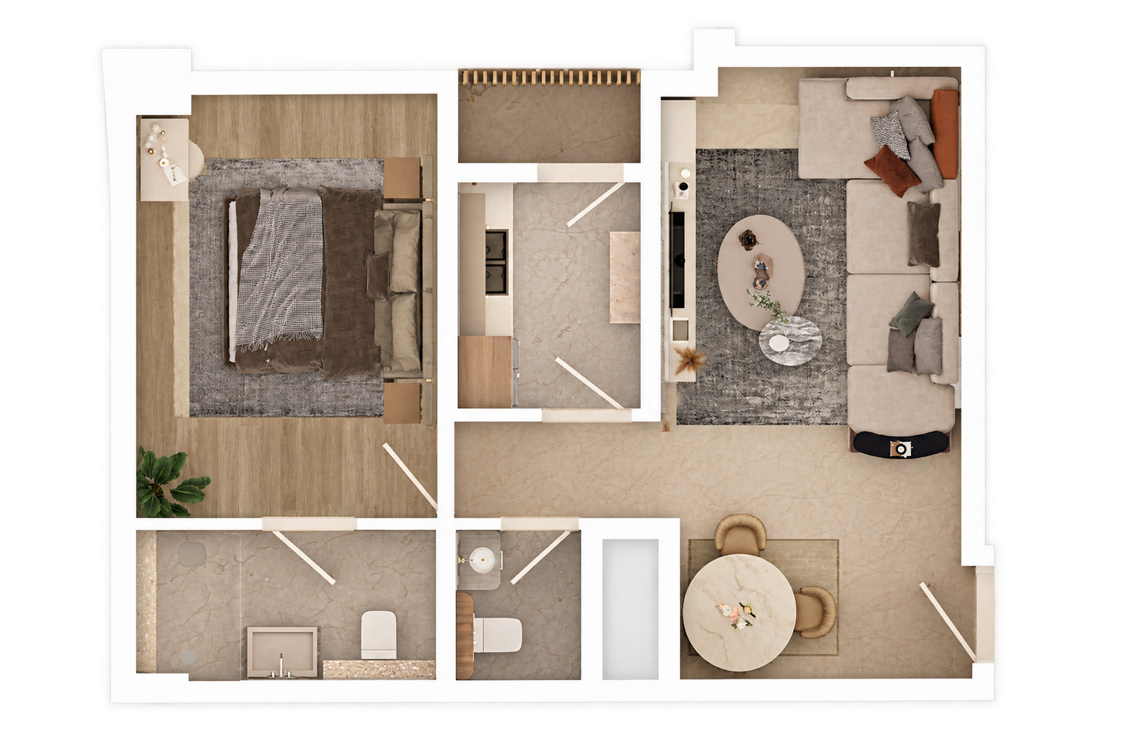 1 BHK with Widest Balcony