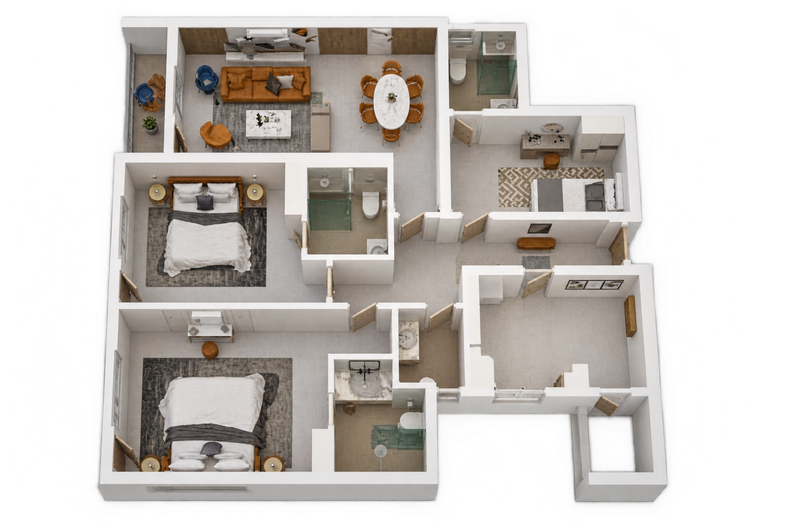 Three-Bedroom Penthouse with Terrace